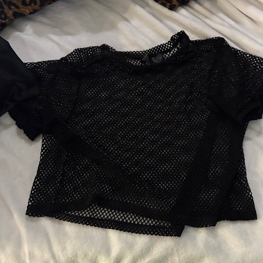 Fishnet crop top